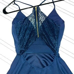 Blue laced Homecoming dress
